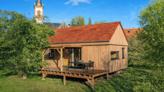 Chalet en bois 40m2 2 pans en Alsace sur terrain privé