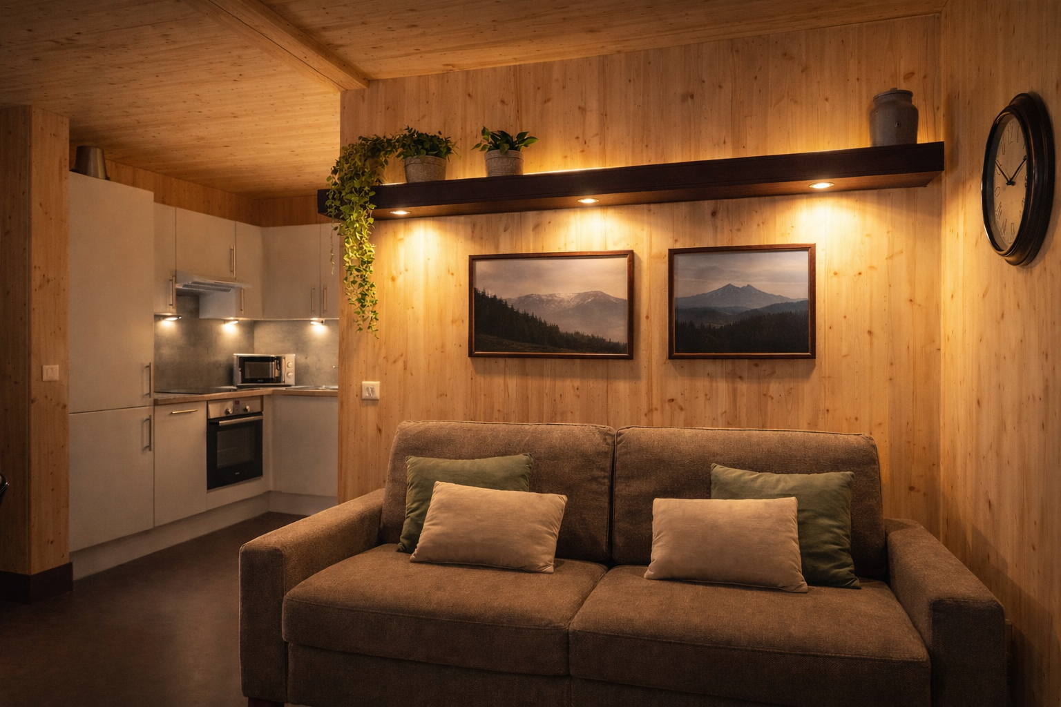 Maison de jardin séjour cuisine