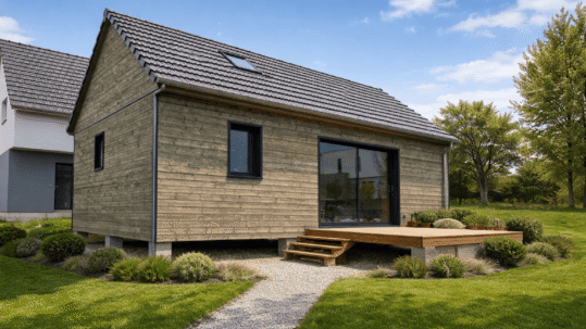 Chalet en bois made in Alsace, de 50m2 avec mezzanine en formule tout compris