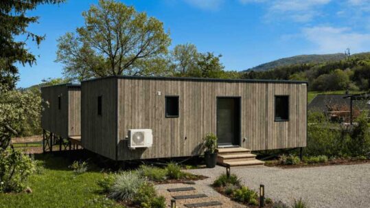 Chalet habitable à l'année, chalet en bois, résidence principale, Hédonia, 80 m2