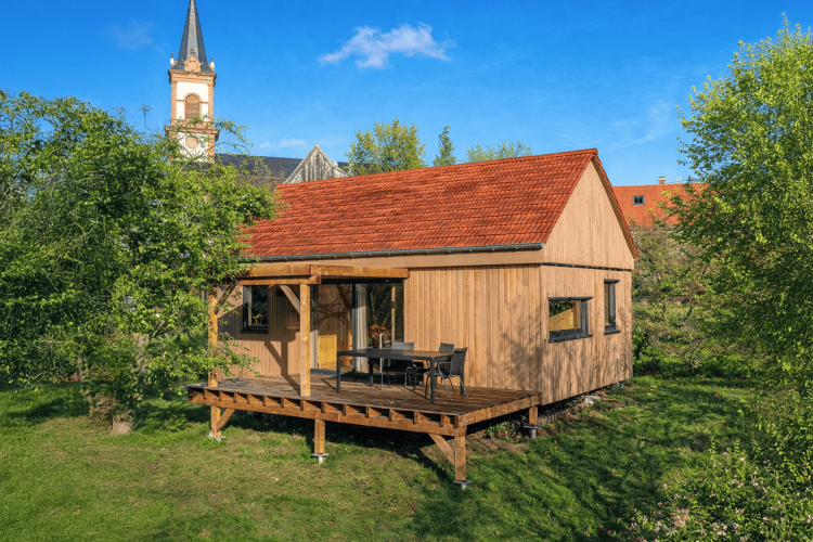 Chalet en bois 40m2 2 pans en Alsace sur terrain privé