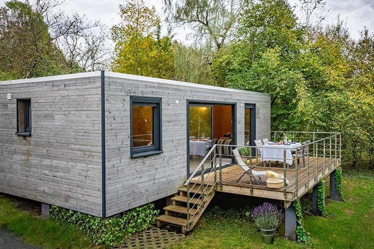 Chalet de jardin, 40m2, toit plat, Alsace. Chalet de loisirs Résidence secondaire