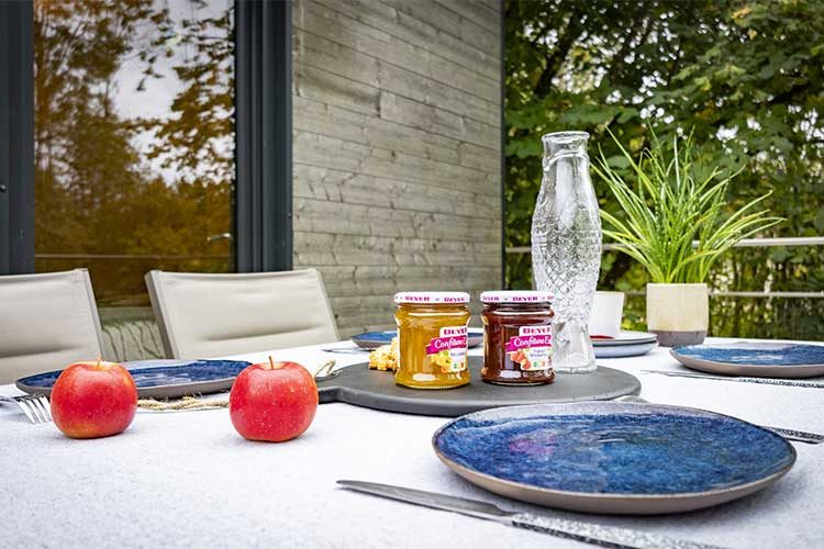 Chalet de jardin, 40m2, toit plat, terrasse, Alsace