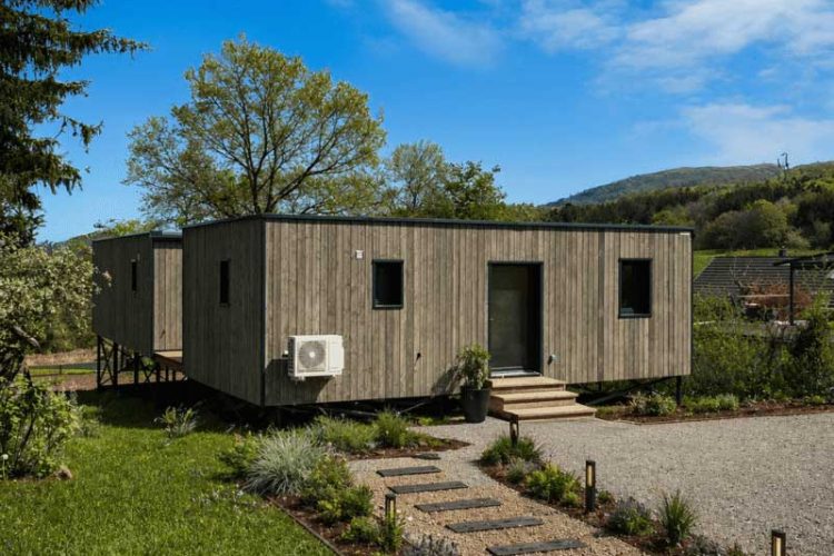 Chalet habitable à l'année, chalet en bois, résidence principale, Hédonia, 80 m2