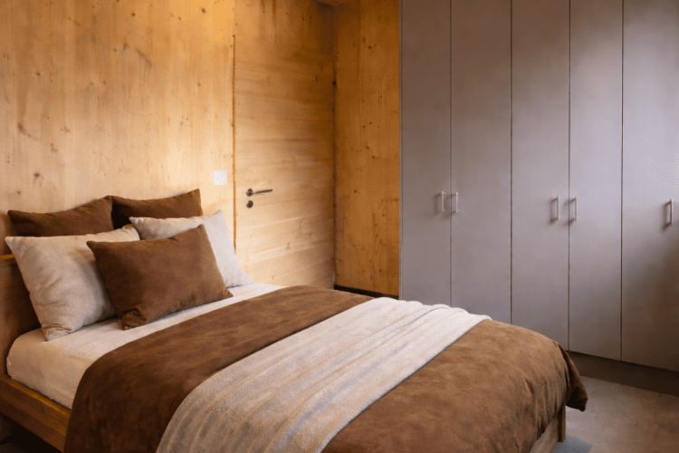 Chambre douillette du chalet Artémis 35m2